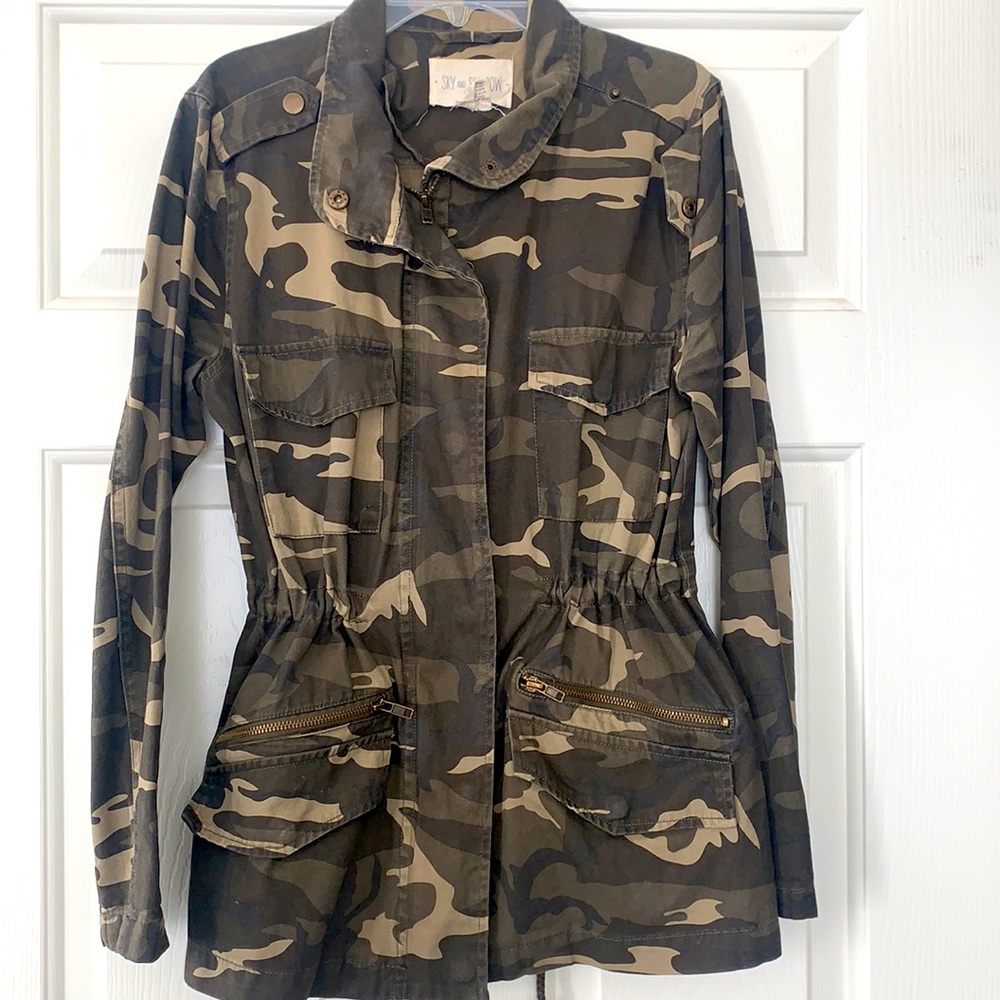 Sky and sparrow Army style jacket